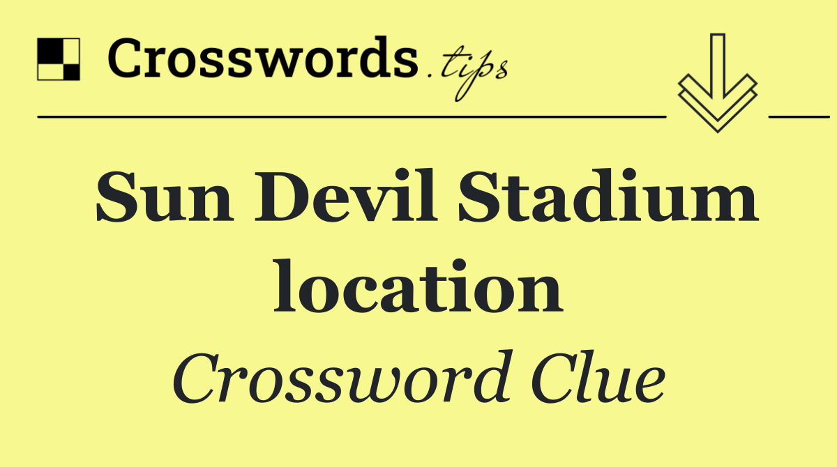 Sun Devil Stadium location