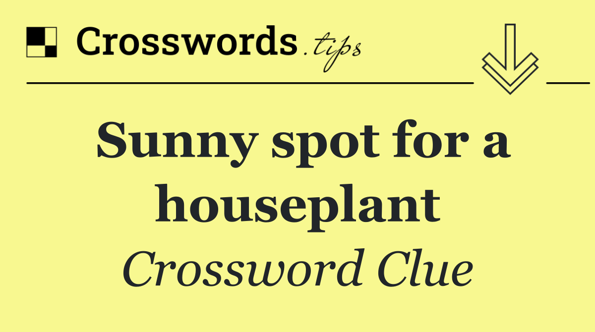 Sunny spot for a houseplant