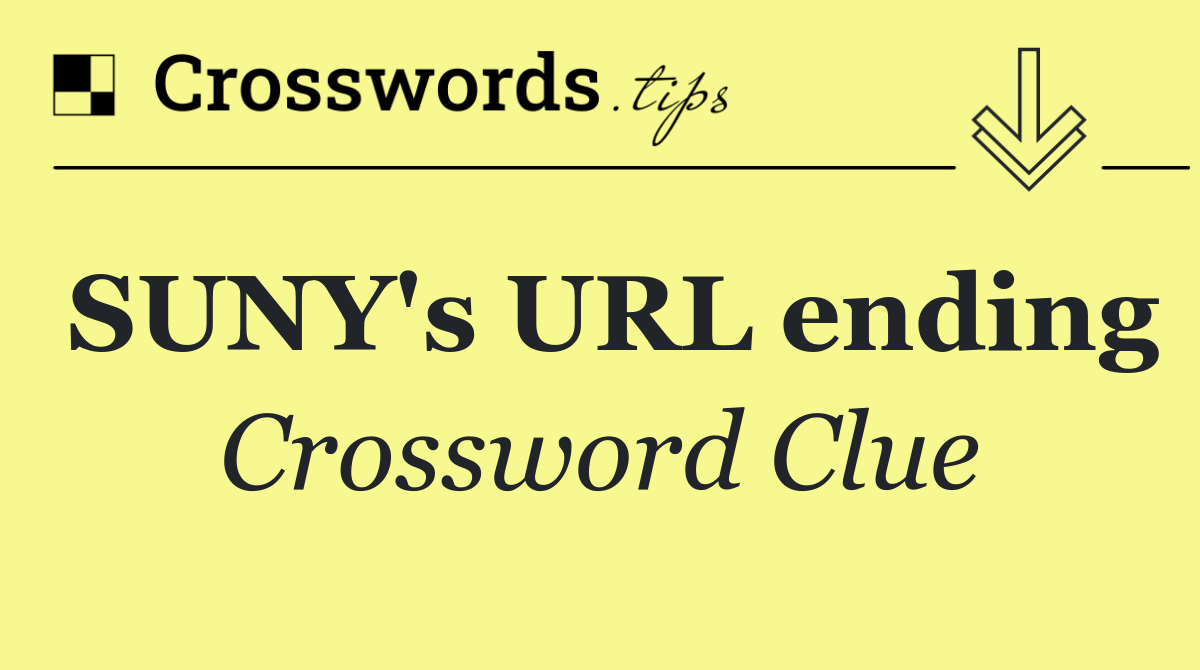 SUNY's URL ending