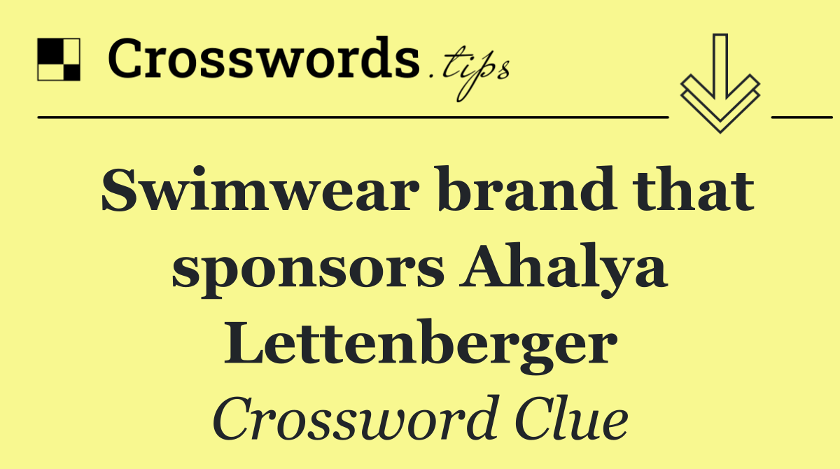 Swimwear brand that sponsors Ahalya Lettenberger