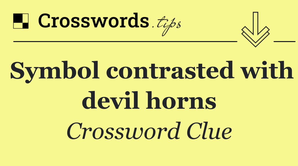 Symbol contrasted with devil horns