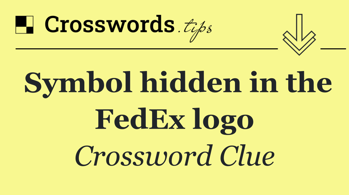 Symbol hidden in the FedEx logo
