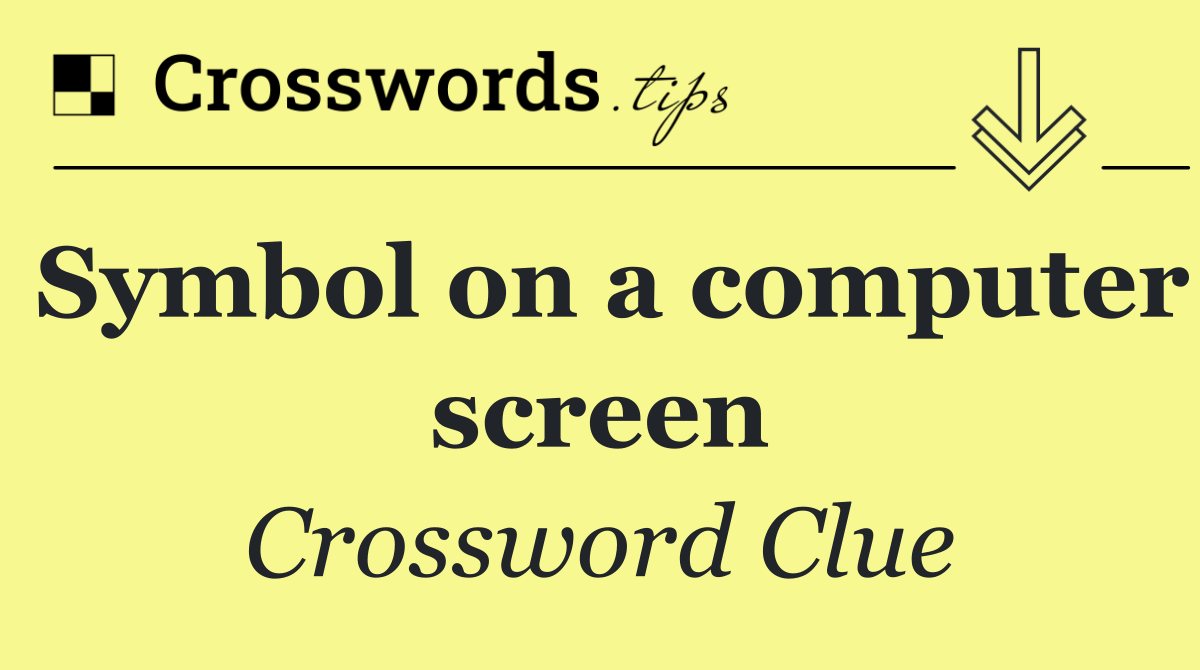 Symbol on a computer screen