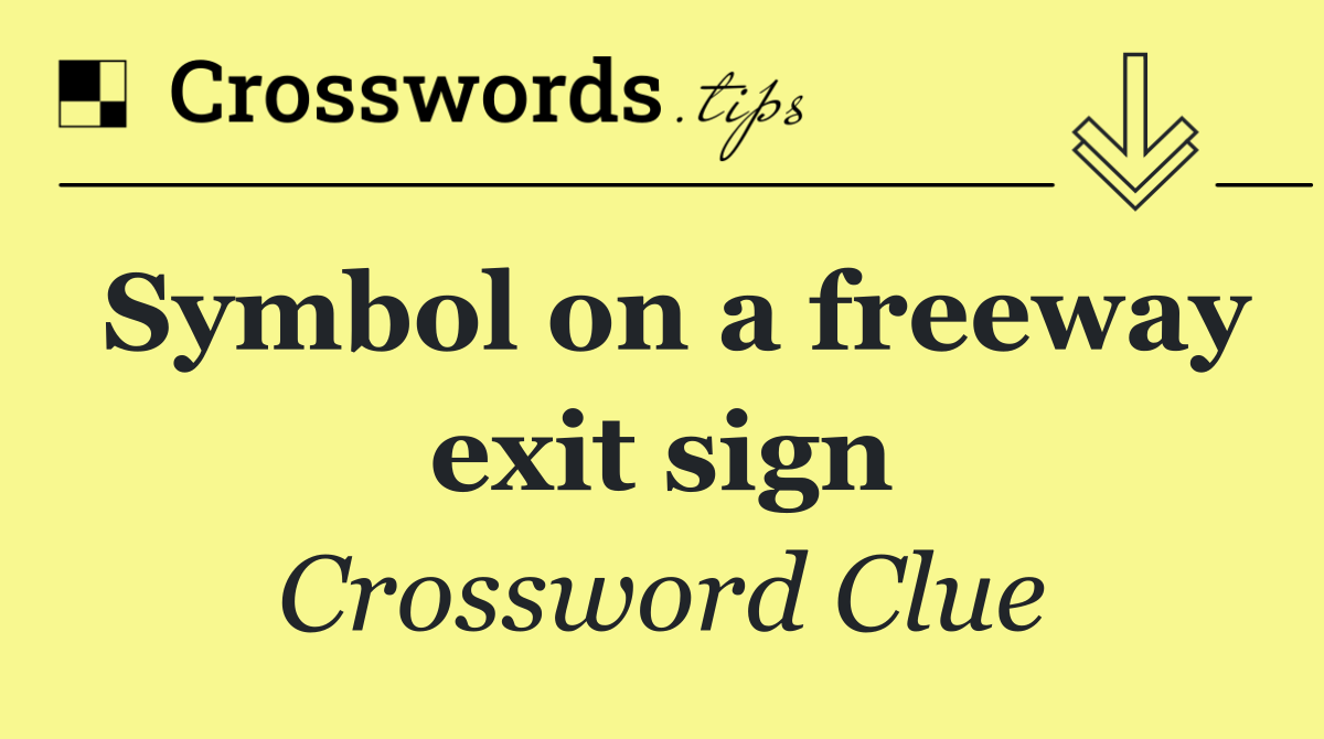 Symbol on a freeway exit sign