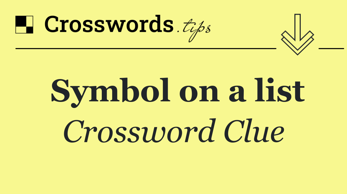 Symbol on a list