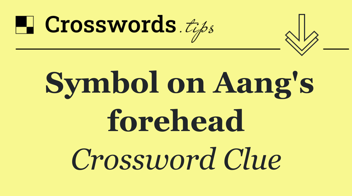 Symbol on Aang's forehead