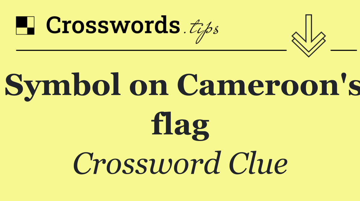 Symbol on Cameroon's flag