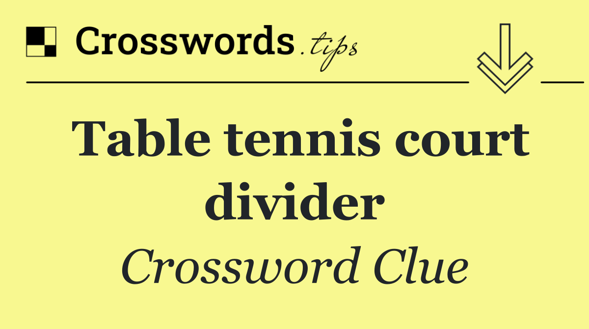 Table tennis court divider