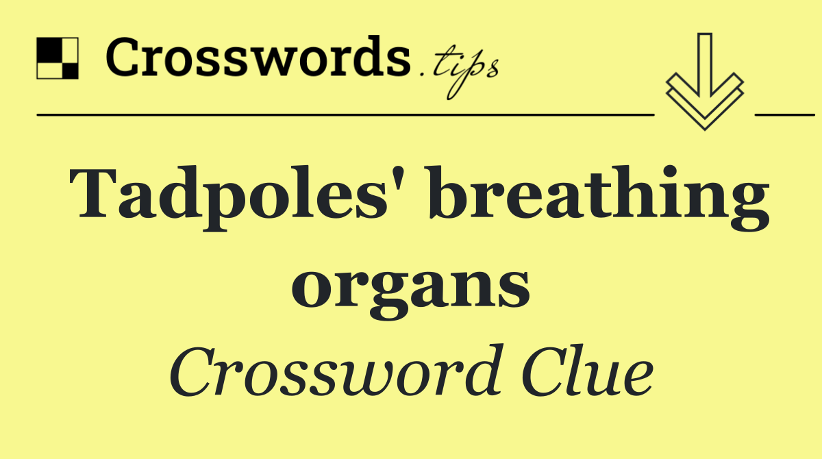 Tadpoles' breathing organs