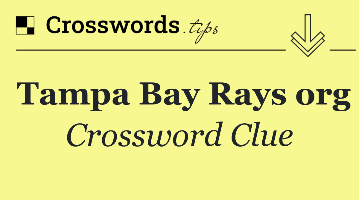 Tampa Bay Rays org