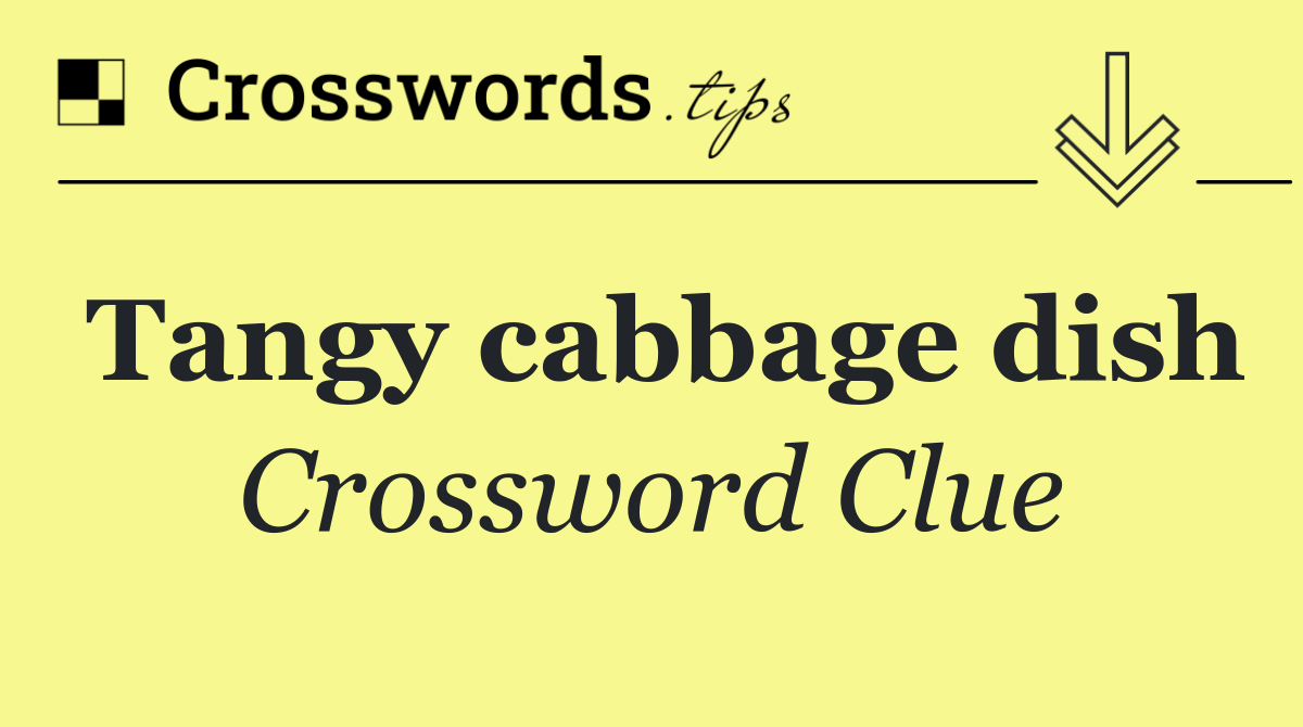 Tangy cabbage dish