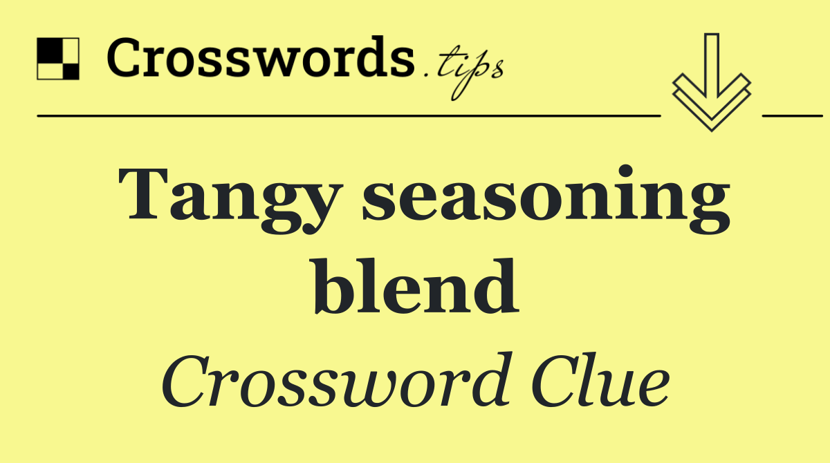 Tangy seasoning blend