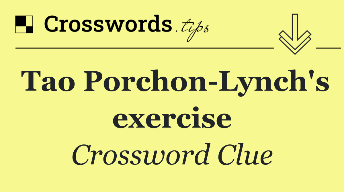 Tao Porchon Lynch's exercise