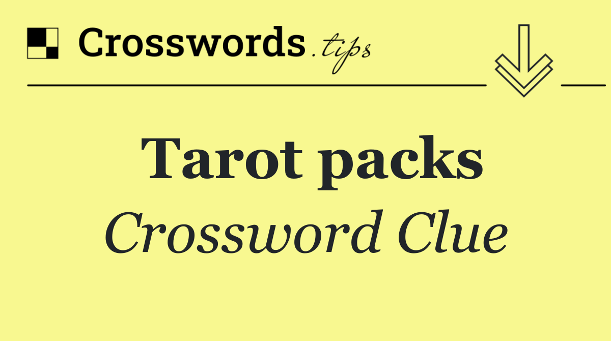 Tarot packs