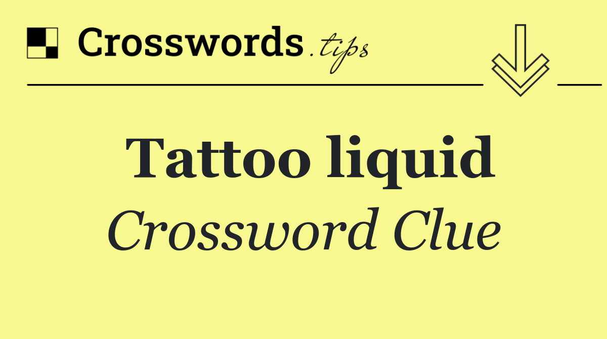Tattoo liquid