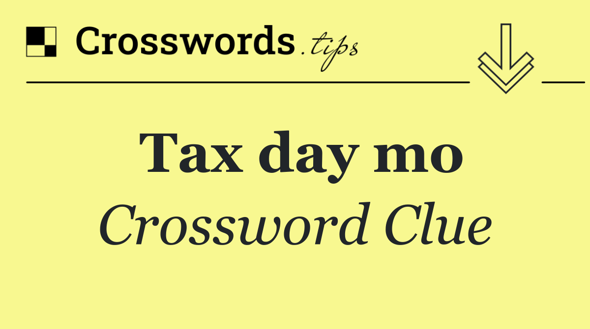Tax day mo