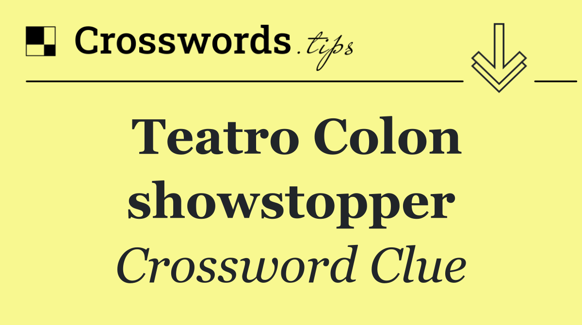 Teatro Colon showstopper