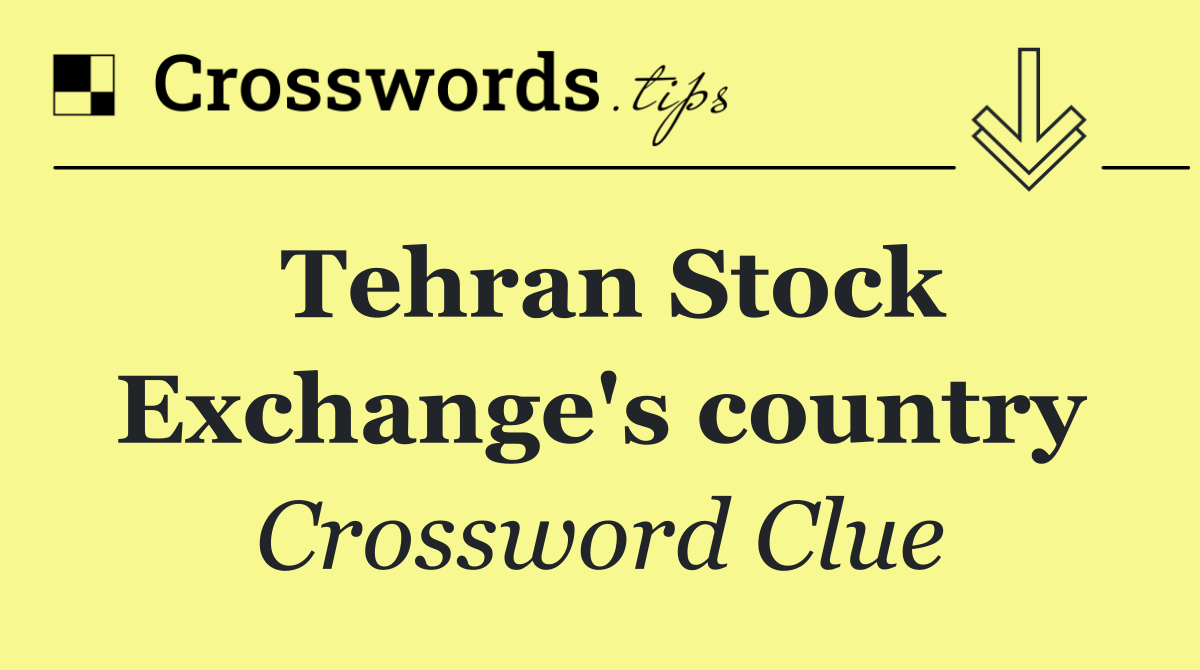 Tehran Stock Exchange's country