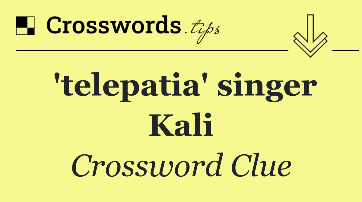 'telepatia' singer Kali