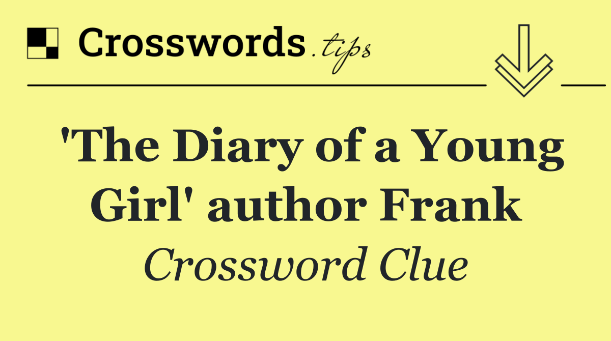 'The Diary of a Young Girl' author Frank