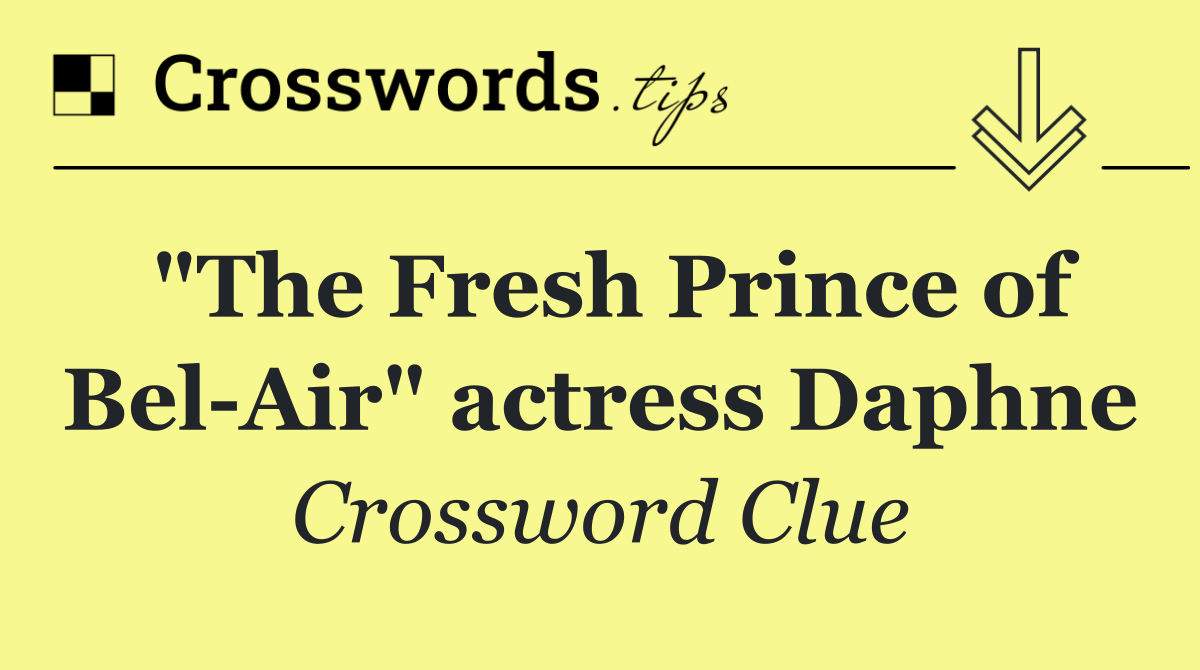 "The Fresh Prince of Bel Air" actress Daphne