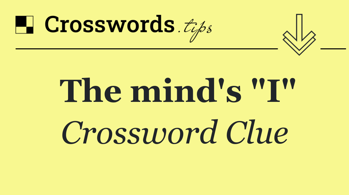 The mind's "I"