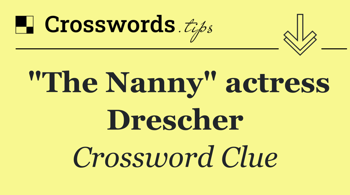 "The Nanny" actress Drescher