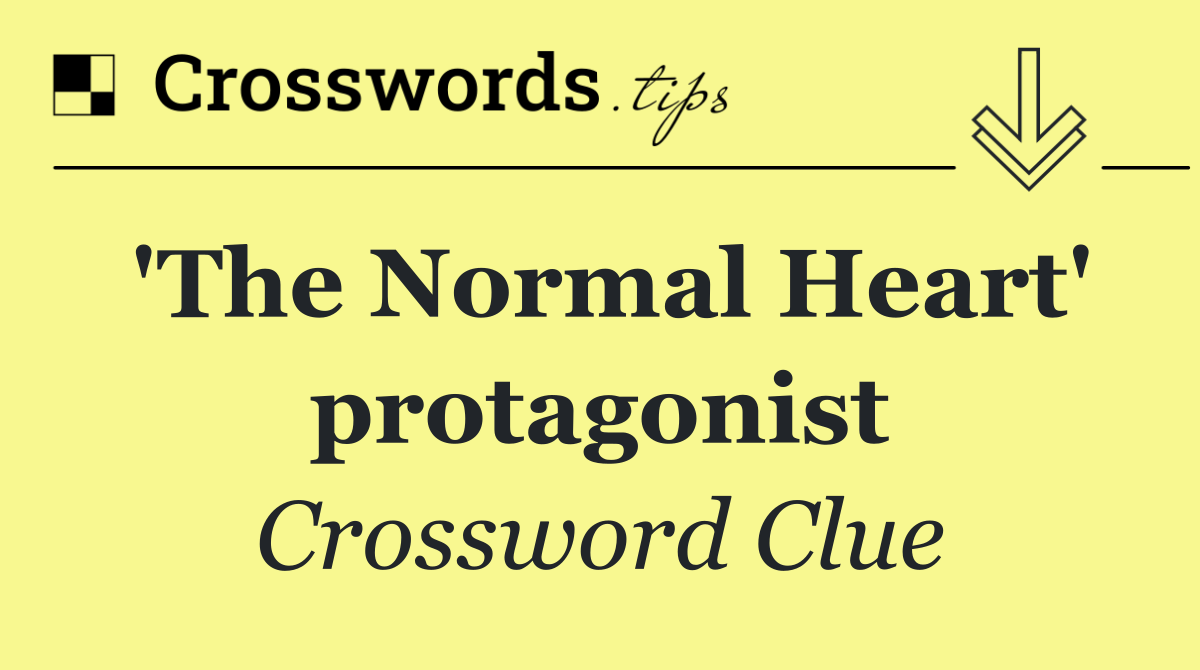 'The Normal Heart' protagonist