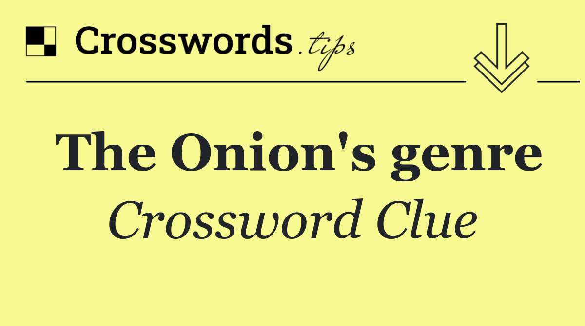 The Onion's genre