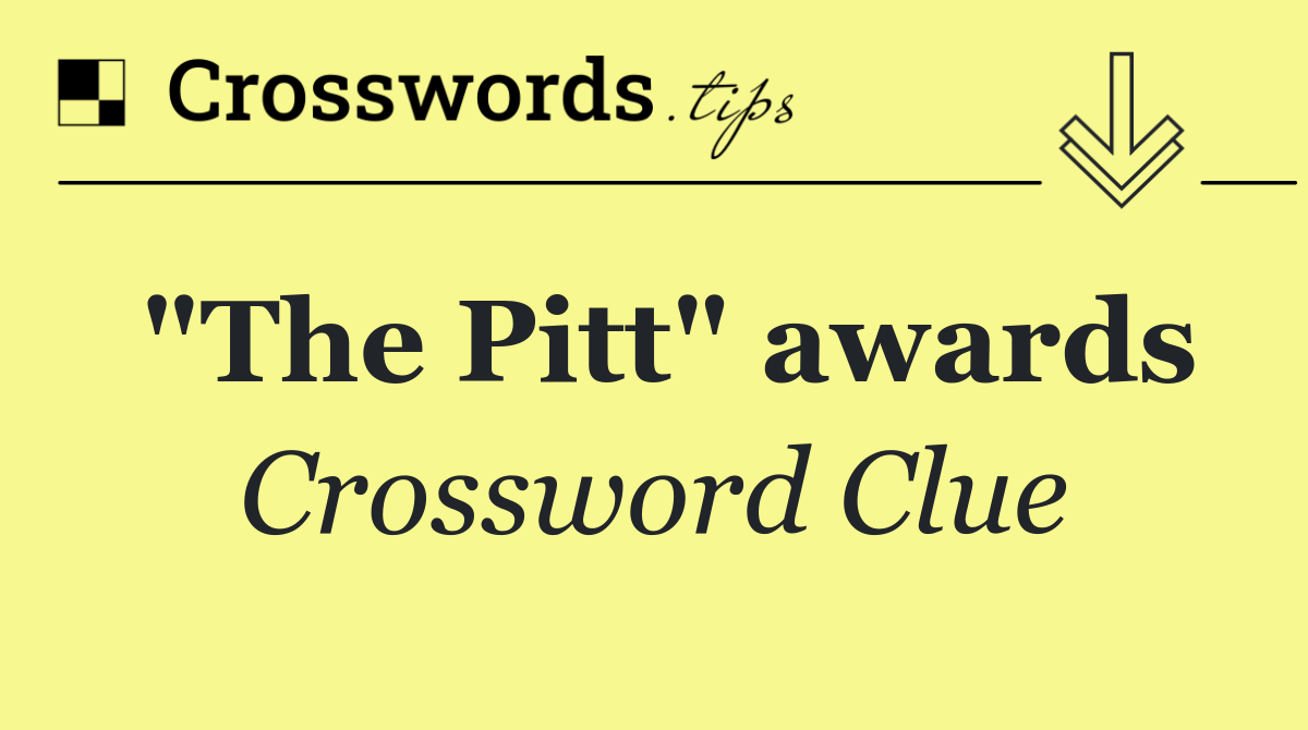 "The Pitt" awards