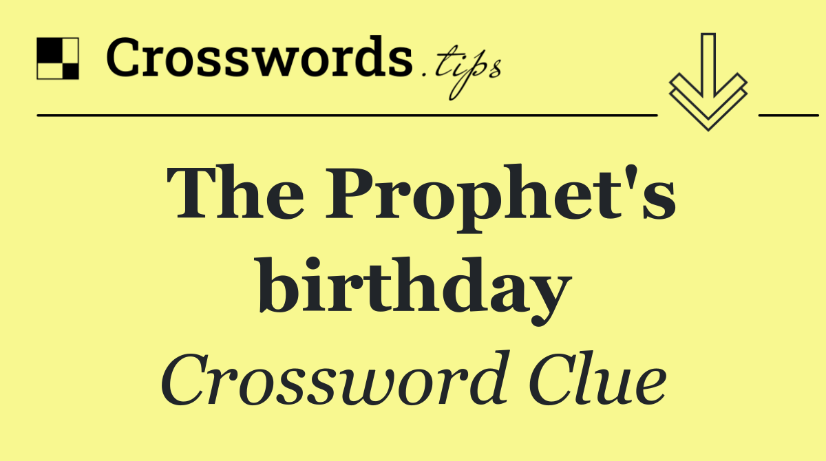 The Prophet's birthday
