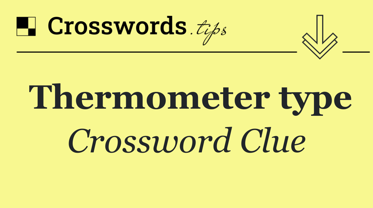 Thermometer type