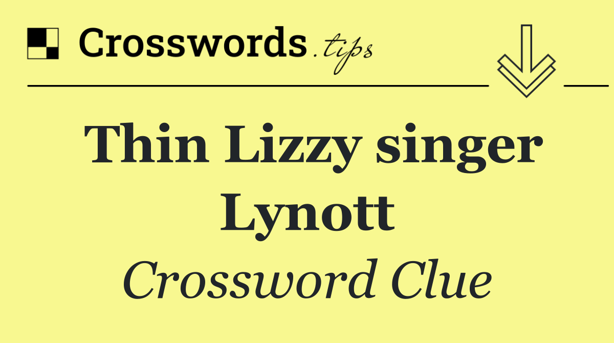 Thin Lizzy singer Lynott