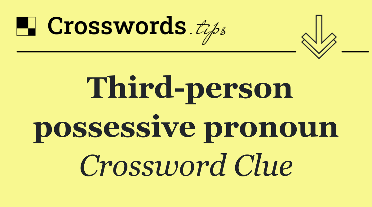 Third person possessive pronoun