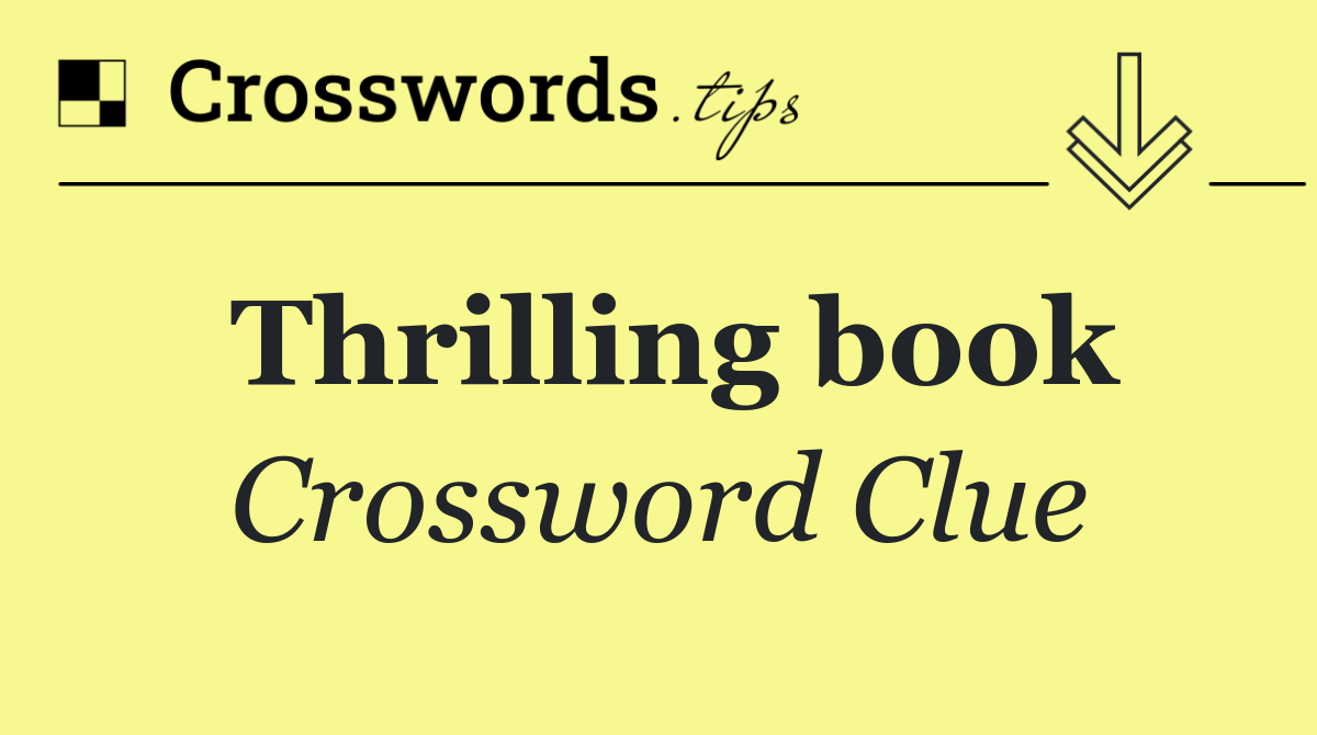 Thrilling book