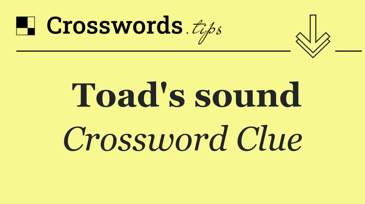 Toad's sound