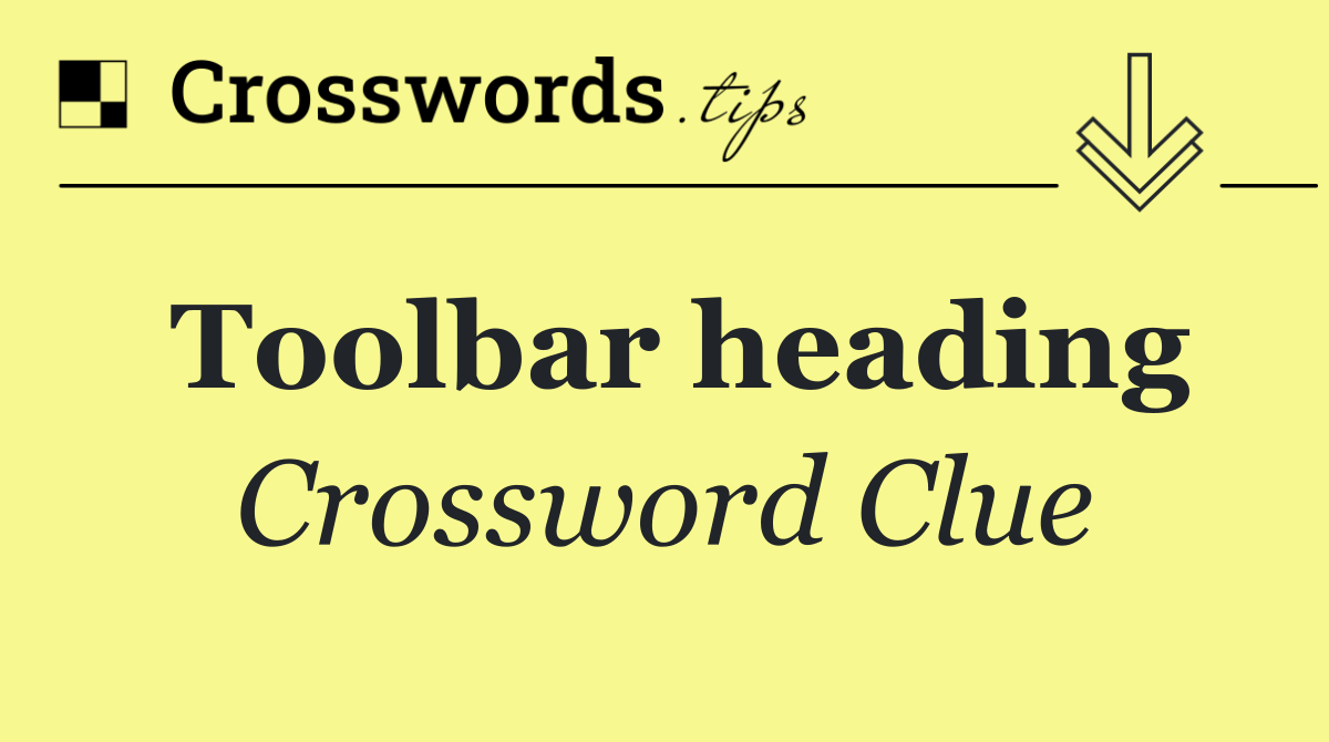 Toolbar heading