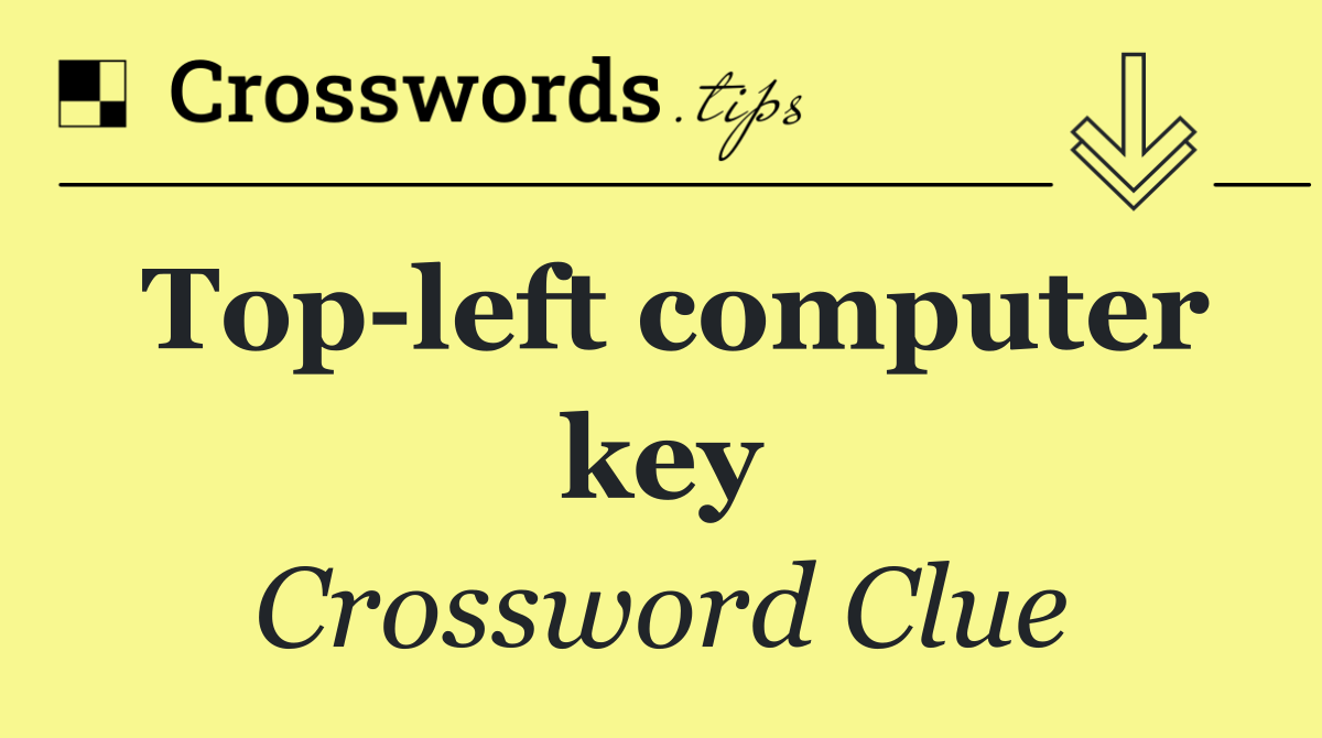 Top left computer key