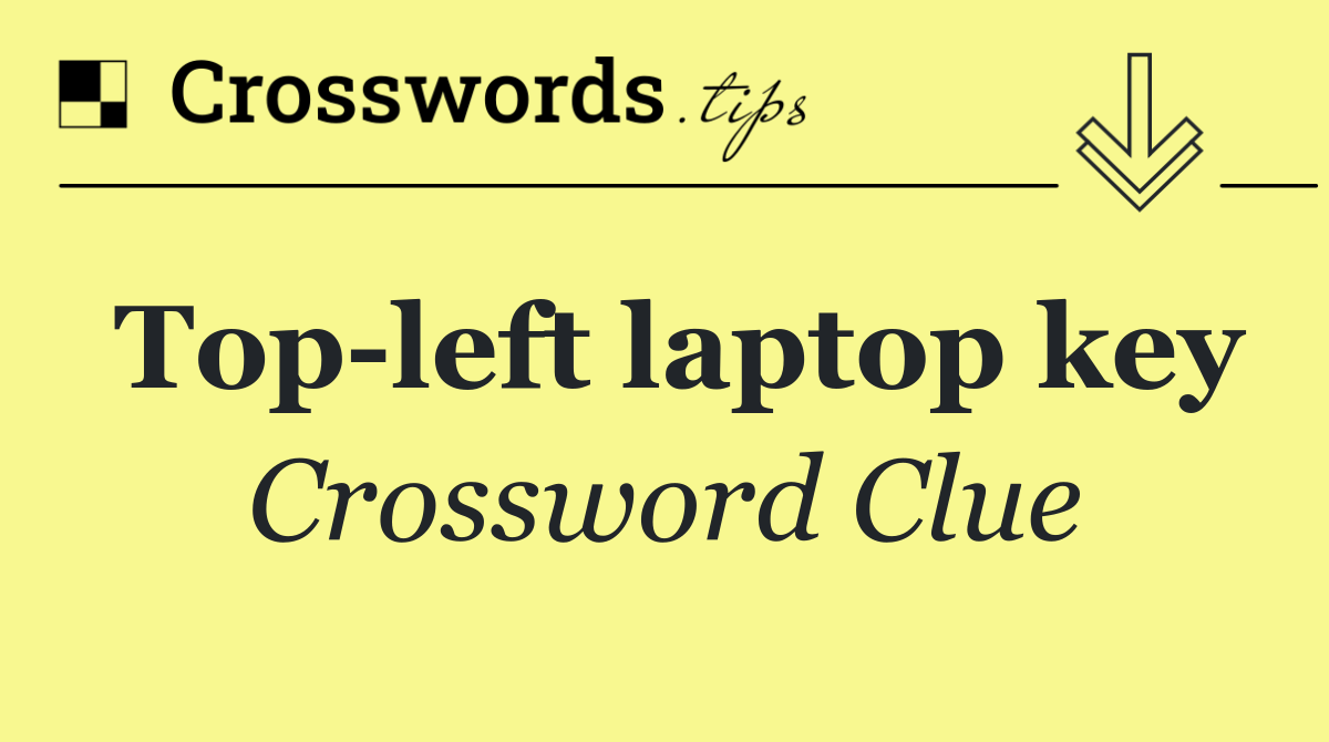 Top left laptop key