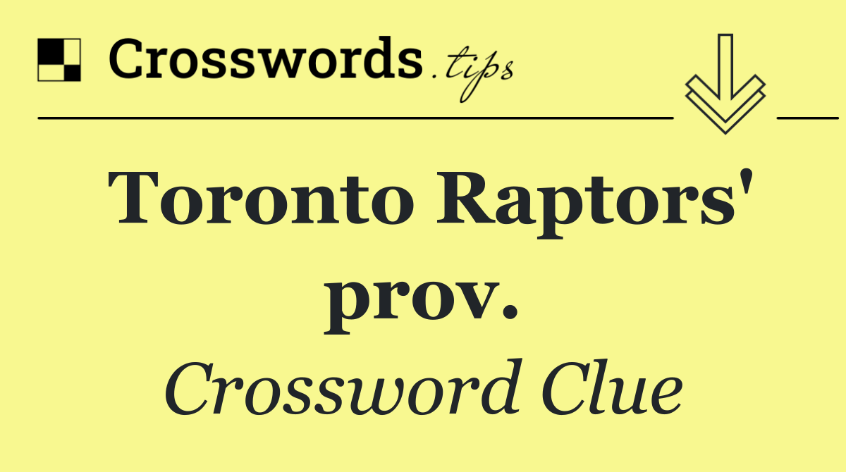 Toronto Raptors' prov.