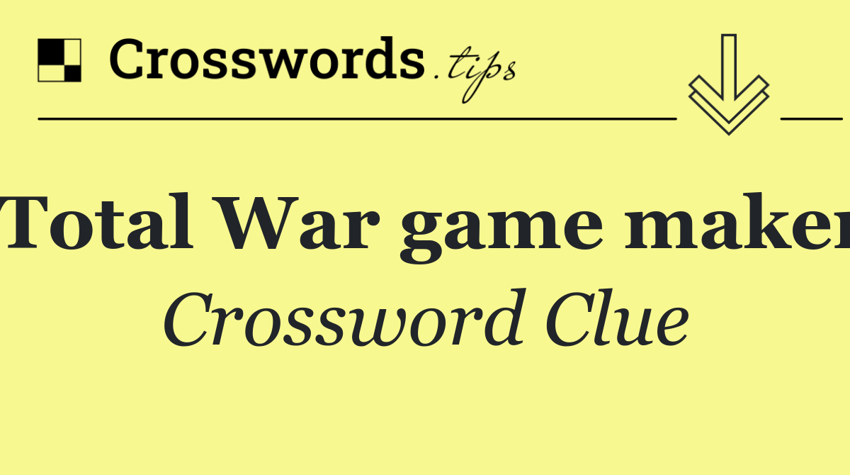 Total War game maker