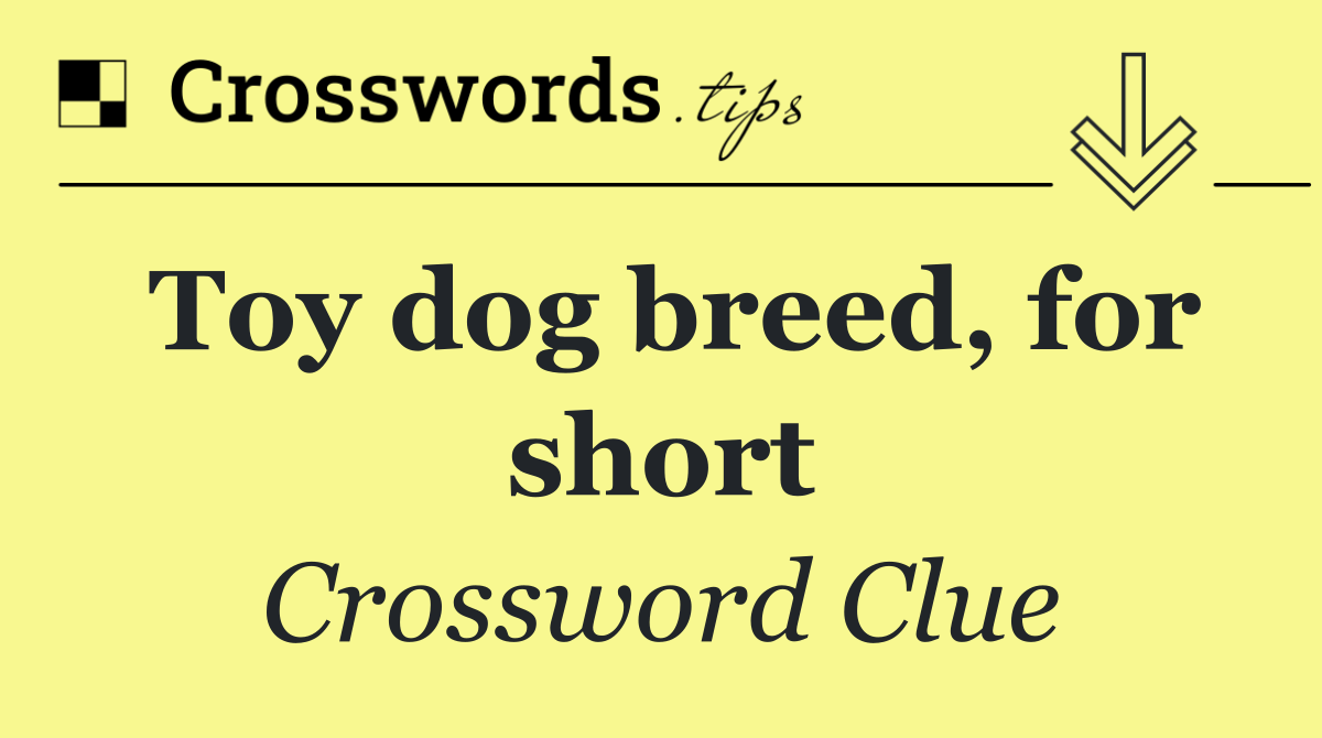 Toy dog breed, for short
