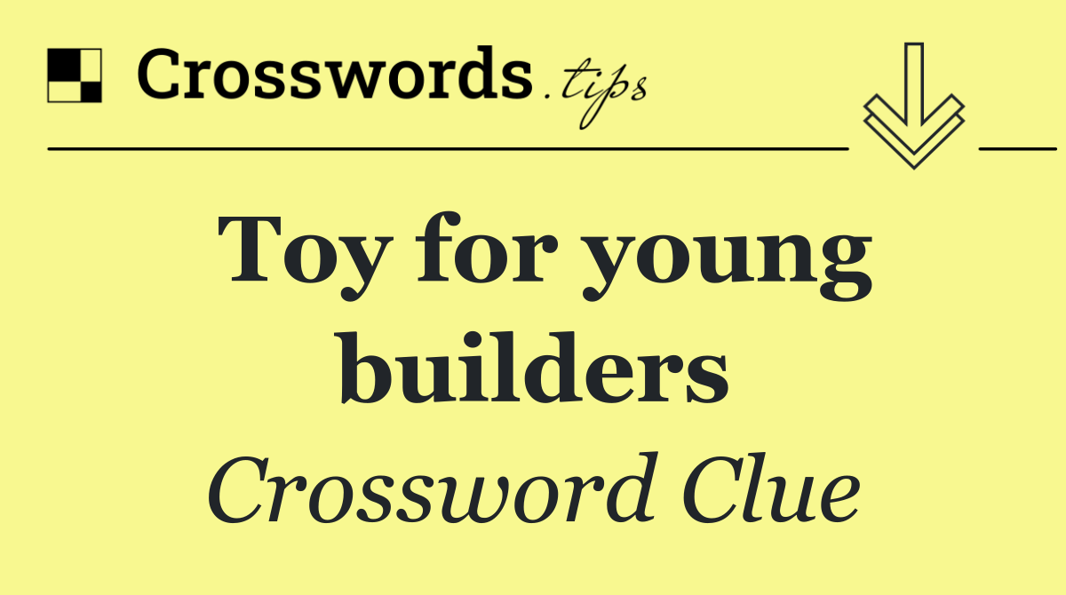 Toy for young builders