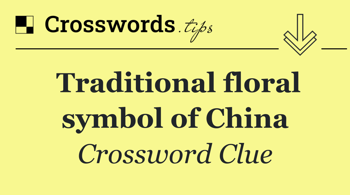 Traditional floral symbol of China