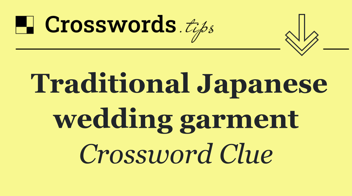 Traditional Japanese wedding garment