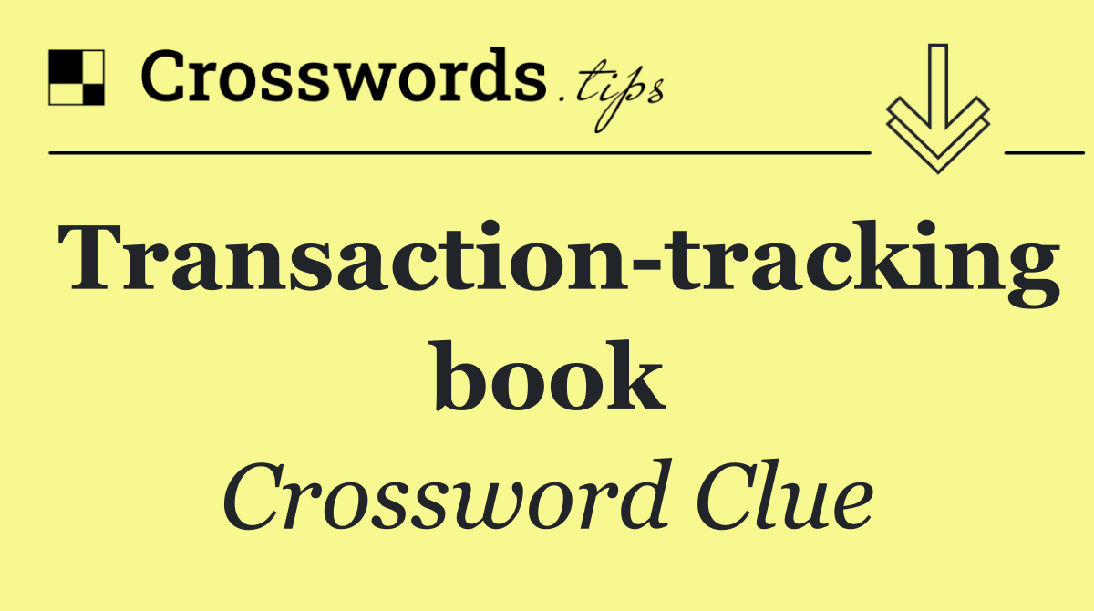 Transaction tracking book