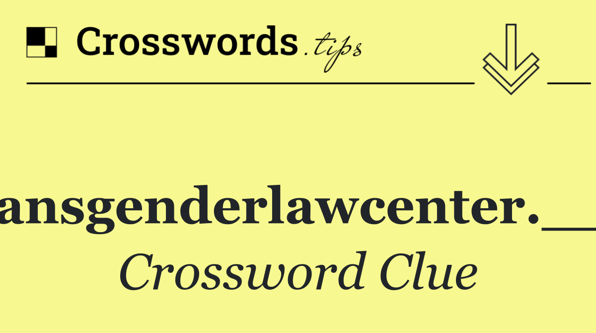 transgenderlawcenter.___