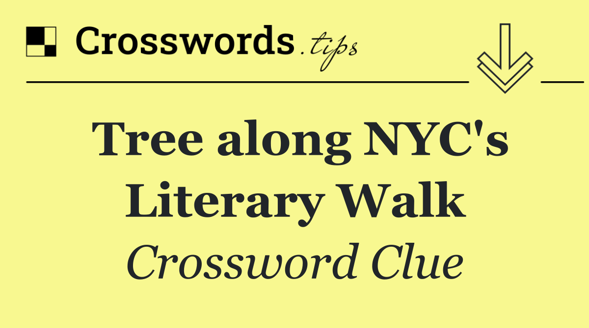 Tree along NYC's Literary Walk