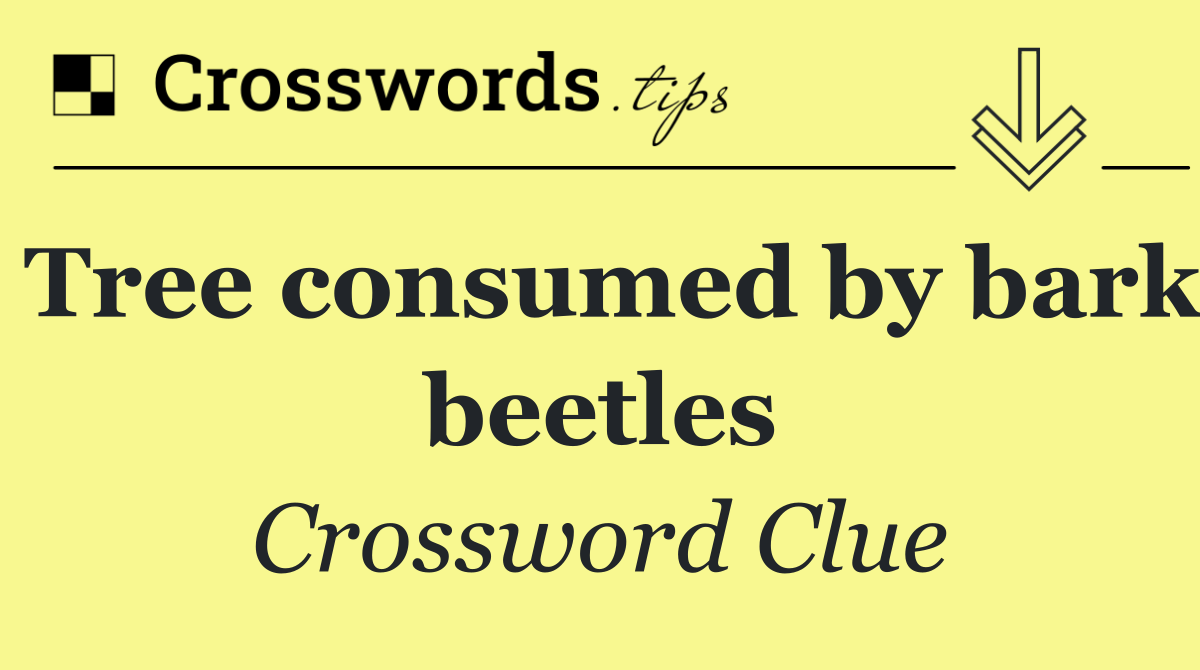 Tree consumed by bark beetles