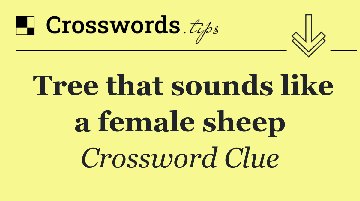 Tree that sounds like a female sheep